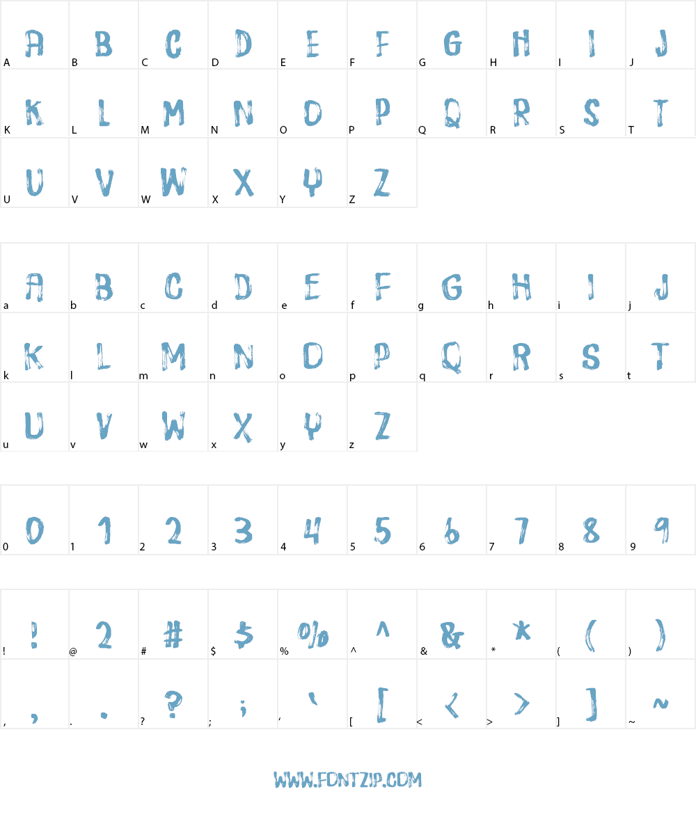 Disposition DEMO Font Character